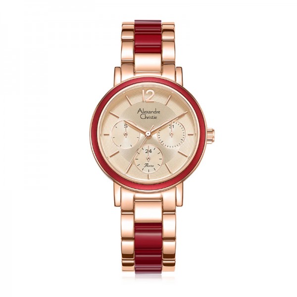 Alexandre Christie AC 2B45 Rosegold Red BFBRGRG